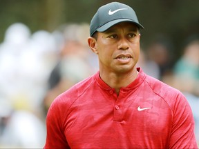 Tiger Woods reacts on the 15th green during the final round of World Golf Championships-Mexico Championship at Club de Golf Chapultepec on Feb. 24, 2019 in Mexico City. (Hector Vivas/Getty Images)
