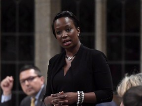Liberal MP Celina Caesar-Chavannes is pictured during question period in the House of Commons on  May 25, 2018. (The Canadian Press)
