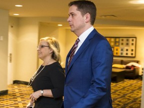 Conservative leader Andrew Scheer is pictured at a Pearon airport hotel on March 7, 2019 as he prepares to respond to a Prime Minister Justin Trudeau's statement about SNC-Lavalin. (Ernest Doroszuk, Toronto Sun)