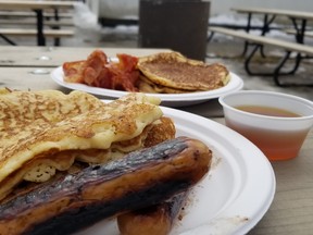 Pancakes and syrup were in abundance at the Bronte Creek Maple Syrup Festival. (IAN SHANTZ/TORONTO SUN)