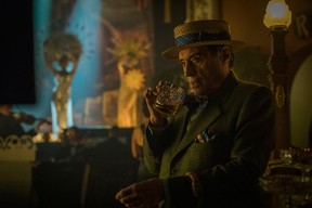 Ian McShane as Mr. Wednesday in a scene from American Gods.