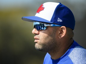 Kendrys Morales has become a father figure to not only Vlad Guerrero Jr.,, but throughout the Blue Jays clubhouse. THE CANADIAN PRESS/Nathan Denette