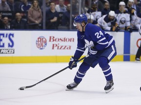 Maple Leafs forward Kasperi Kapanen hasn't been watching a lot of hockey while recovering from a concussion. (Jack Boland/Toronto Sun)