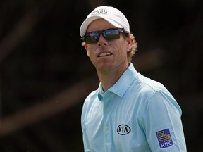 David Hearn walks off the 15th tee during the first round of the Puerto Rico Open at Coco Beach Golf and Country Club in Rio Grande, Puerto Rico, on Feb. 21, 2019.