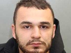 David Zeghouane, 25, is wanted for robbery and assault with a weapon. (Toronto Police handout)