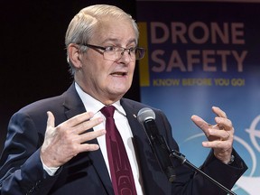 Transport Minister Marc Garneau is warning U.S. lawmakers that Canada will struggle to ratify the new North American trade deal if U.S. tariffs on steel and aluminum exports remain in place much longer. Minister Garneau speaks during a news conference in Montreal on Wednesday, Jan. 9, 2019.