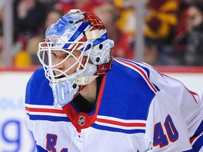 Goaltender Alexandar Georgiev of the New York Rangers. (DEREK LEUNG/Getty Images)