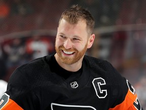 Claude Giroux of the Philadelphia Flyers. (ELSA/Getty Images)