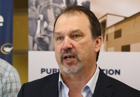 Ontario Secondary School Teachers’ Federation (OSSTF) President Harvey Bischof is seen in this file photo from Thursday May 24, 2018. (John Lappa/Sudbury Star/Postmedia Network)