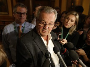 MPP Randy Hillier speaks to the media at Queen's Park after being suspended from caucus February 20, 2019. Jack Boland/Toronto Sun
