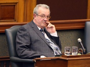 MPP Randy Hillier sits in his new seat as an independent at Queen's Park in Toronto, Ont. on March 26, 2019.