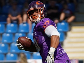 Marc Anthony Hor, defensive lineman with the Frankfurt Universe of the German Football League.