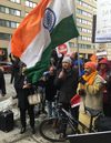 Supporters of India during a protest out front of the India Consulate at 365 Bloor St. E. in Toronto on Saturday, Feb. 23, 2019. (Joe Warmington/Toronto Sun/Postmedia.com)