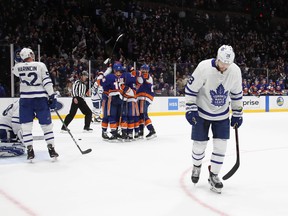 The last time the Maple Leafs visited the New York Islanders, on Feb. 28, they lost 6-1. (Bruce Bennett/Getty Images)
