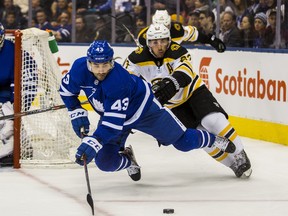 There is a good chance the Maple Leafs will face the Boston Bruins in the first round of the playoffs. (Ernest Doroszuk/Toronto Sun)