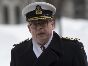 Vice-Admiral Mark Norman makes his way to the courthouse in Ottawa on January 30, 2019.