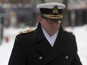 Vice-Admiral Mark Norman arrives at the courthouse in Ottawa on January 29, 2019.