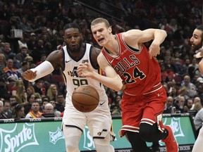 Forward Lauri Markkanen and the Chicago Bulls take on the Raptors Tuesday night. AP