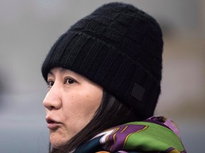 In this Dec. 12, 2018, file photo, Huawei chief financial officer Meng Wanzhou arrives at a parole office in Vancouver.