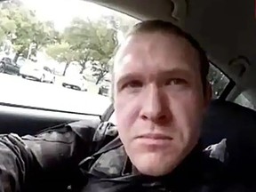 This image grab from a self-shot video that was streamed on Facebook Live on March 15, 2019 by the man who was involved in two mosque shootings in Christchurch shows the man in his car before he entered the Masjid al Noor mosque.