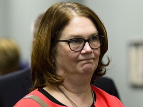 Liberal MP Jane Philpott leaves a caucus meeting on Parliament Hill in Ottawa on Wednesday, Feb. 27, 2019.