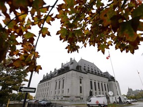 The Supreme Court of Canada is seen in Ottawa on October 11, 2018. THE CANADIAN PRESS/Justin Tang