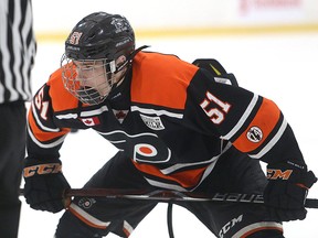 Shane Wright, a centre with the Don Mills Flyers, in action during an 8-3 win over the North Central Predators at the OHL Cup in Toronto on Wednesday March 13, 2019. (Ian MacAlpine/Postmedia Network)