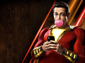Zachary Levi stars in DC's Shazam! opening April 5. (Warner Bros.)