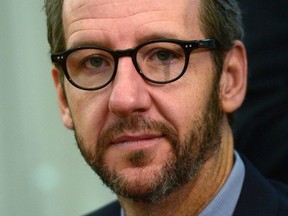 Gerald Butts, former principal secretary to Prime Minister Justin Trudeau, takes part in a meeting with Chinese Premier Li Keqiang (not pictured) in the cabinet room on Parliament Hill in Ottawa on Thursday, Sept. 22, 2016.