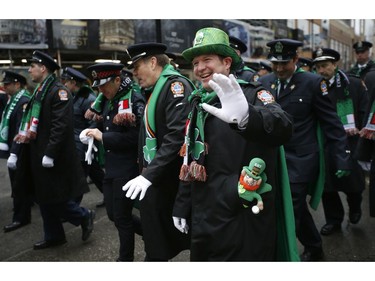 The 32nd annual St. Patrick's Day parade rolled, marched, danced, sang its way across Bloor St., down Yonge St. to the review stand on Queen St. W. in front of city hall on Sunday March 10, 2019. Jack Boland/Toronto Sun/Postmedia Network