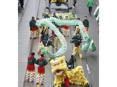 The 32nd annual St. Patrick's Day parade rolled, marched, danced, sang its way across Bloor St., down Yonge St. to the review stand on Queen St. W. in front of city hall on Sunday March 10, 2019. Jack Boland/Toronto Sun/Postmedia Network