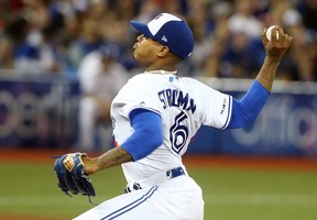 Blue Jays pitcher Marcus Stroman was excellent in his first start of the season on Thursday versus Detroit. DAVE ABEL/TORONTO SUN