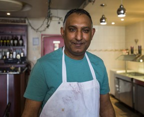 Sukhuair Singh, at Famous Indian Cuisine along the Gerrard India Bazaar along Gerrard St. E. in Toronto, Ont. on Thursday, Feb. 28, 2019. (Ernest Doroszuk/Toronto Sun/Postmedia)
