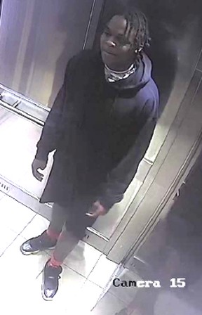 CCTV image of the second of two suspects sought by Peel Regional Police in a Feb. 26 robbery of several smartphones in Brampton