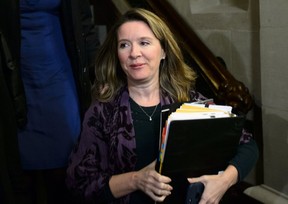 Katie Telford, chief of staff to Prime Minister Justin Trudeau, arrives at a caucus meeting on Parliament Hill in Ottawa on Wednesday, Feb. 27, 2019. (THE CANADIAN PRESS/Sean Kilpatrick)