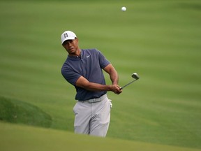 Tiger Woods get in a practice round ahead of The Players Championship on The Stadium Course at TPC Sawgrass in Ponte Vedra Beach, Fla., on Tuesday, March 12, 2019.