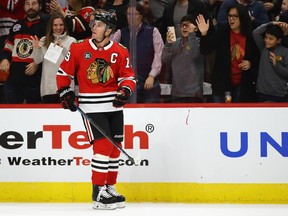 Blackhawks captain Jonathan Toews has 30 goals for the first time since the 
2010-11 season. (AP PHOTO)