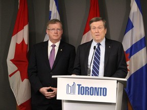 John Tory speaks about the budget at Toronto City Hall on Monday, March 4, 2019. (Antonella Artuso/Toronto Sun/Postmedia Network)