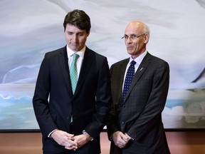 Prime Minister Justin Trudeau and Clerk of the Privy Council Michael Wernick attend at a swearing in ceremony at Rideau Hall in Ottawa on Friday, March 1, 2019.