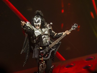 Singer-bassist Gene Simmons of Kiss performs during The Final Tour Ever at the Scotiabank Arena in Toronto, Ont. in Toronto, Ont. on Wednesday March 20, 2019. Ernest Doroszuk/Toronto Sun/Postmedia