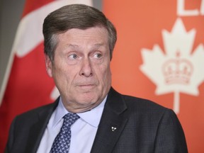 Mayor John Tory speaking at the Empire Club of Canada on Wednesday March 20, 2019