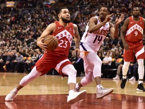 It's been over a month since Raptors guard Fred VanVleet suffered a left thumb injury during a game in New York against the Knicks. (Frank Gunn/The Associated Press)