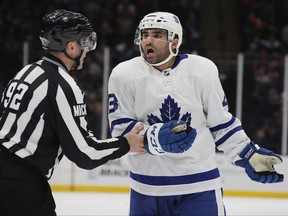 Toronto Maple Leafs  Nazem Kadri, right. (Bruce Bennett/Getty Images)