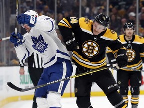 Boston's Chris Wagner is one of several Bruins players from the New England area. (AP PHOTO)