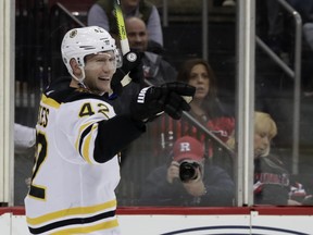 Boston Bruins winger David Backes was a healthy scratch for Game 1 vs. the Leafs. (AP PHOTO)