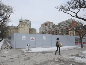The location for the yet-to-be-built North St. Lawrence Market, at Front and Jarvis Sts., is pictured on March 6, 2019. (Veronica Henri, Toronto Sun)