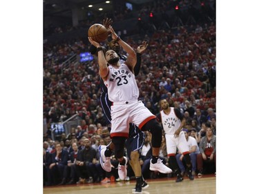 Toronto Raptors Fred VanVleet PG (23) during the first half in Toronto, Ont. on Tuesday April 23, 2019. Jack Boland/Toronto Sun/Postmedia Network