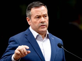 United Conservative Leader Jason Kenney on the campaign trail discussing the latest on Alberta jobs numbers released by Statistics Canada on Friday, April 5, 2019. Al Charest/Postmedia