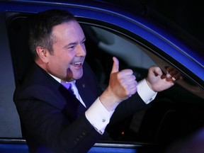 Alberta United Conservative Party Leader Jason Kenney on election night at Big Four Roadhouse in Calgary. Al Charest/Postmedia