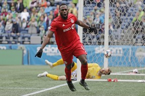 Toronto FC forward Jozy Altidore has largely carried the offence (with the help of Alejandro Pozuelo) since he returned to action in the second match of the MLS season. (AP)